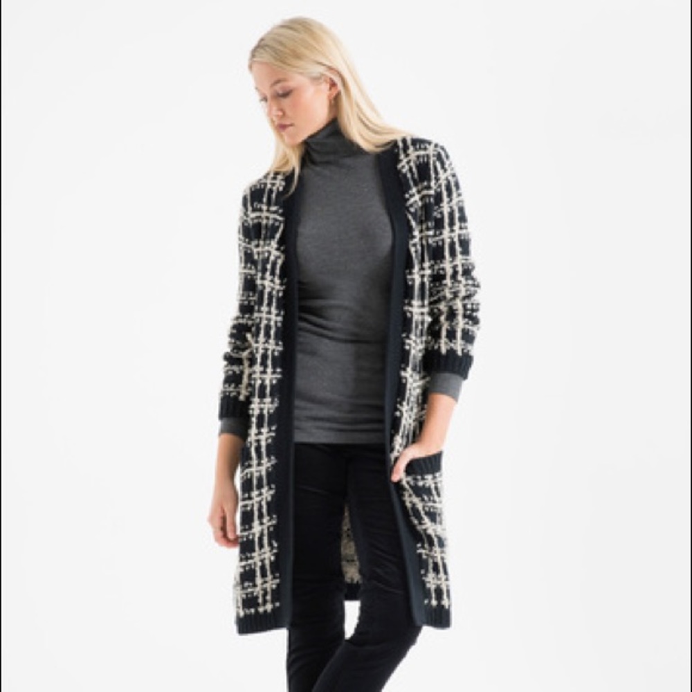 Long Tall Sally Check Boucle Coatigan